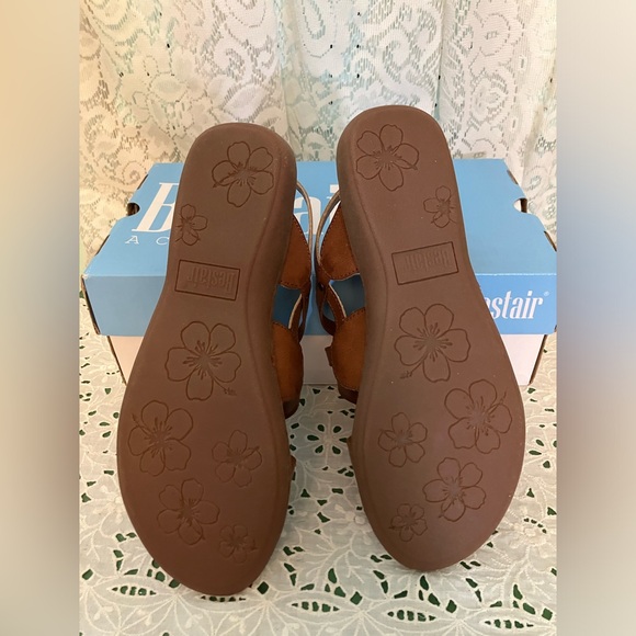 NIB Bestair Strappy Vegan “Leather” Sandals women size 9 Boho Brown Tan - Picture 3 of 9